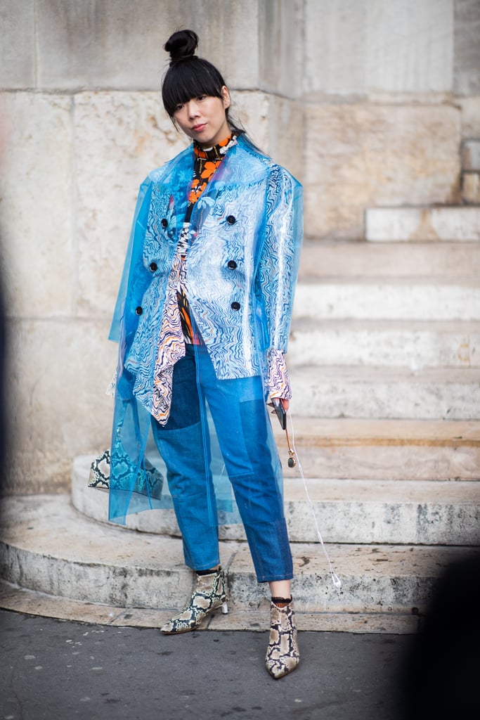 A Tinted Raincoat Adds an Interesting Hue to Your Outfit