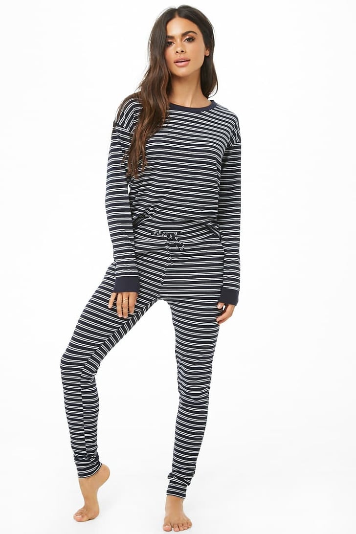 Striped Ribbed Pajama Pants Best Loungewear For Winter Popsugar