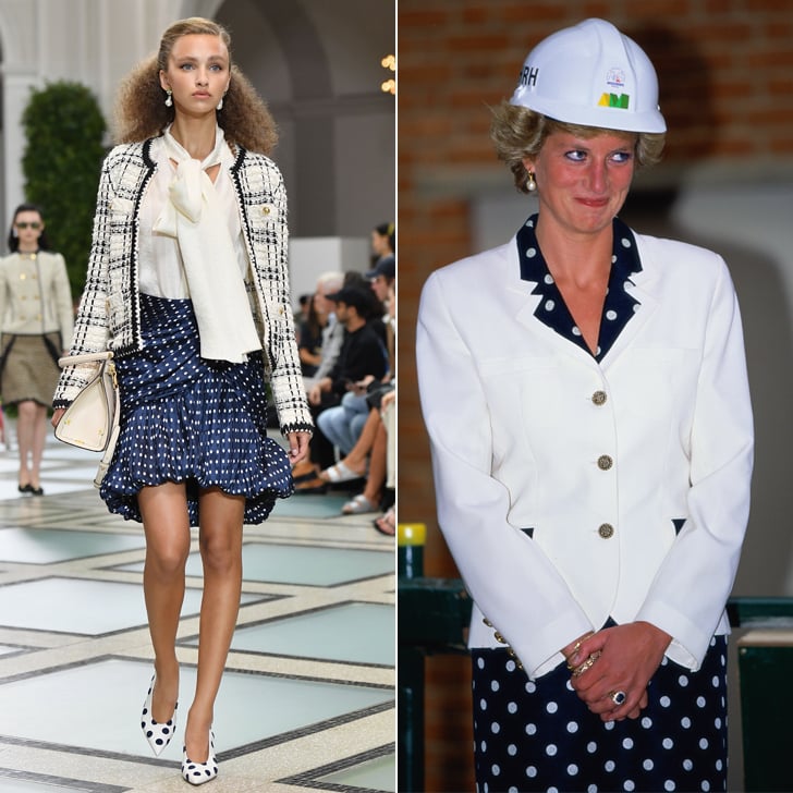 Tweed and Polka-Dot Suit at Tory Burch Spring 2020 | Is It Just Us, or Is  Royal Suiting Ruling the Runways? | POPSUGAR Fashion Photo 2