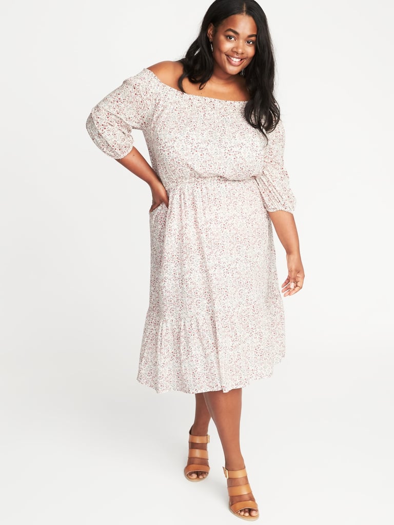 Old Navy Waist-Defined Off-the-Shoulder Dress