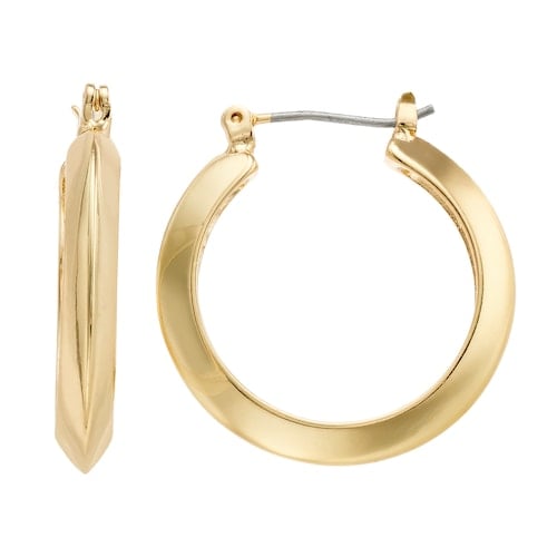 Nine West Gold Tone Small Hoop Earrings