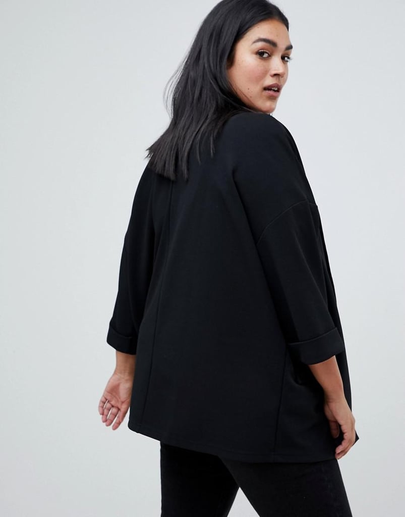 Asos Design Curve Easy Relaxed Blazer in Textured Jersey