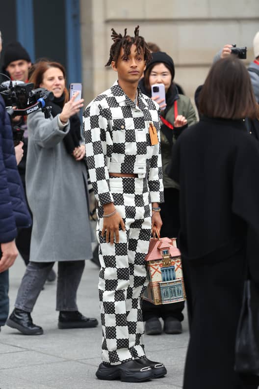 Jaden Smith dons signature red bag in Louis Vuitton event
