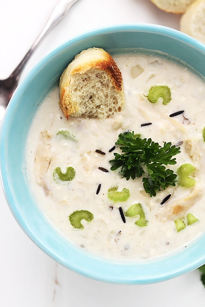 Slow-Cooker Chicken Cream Cheese and Rice Soup