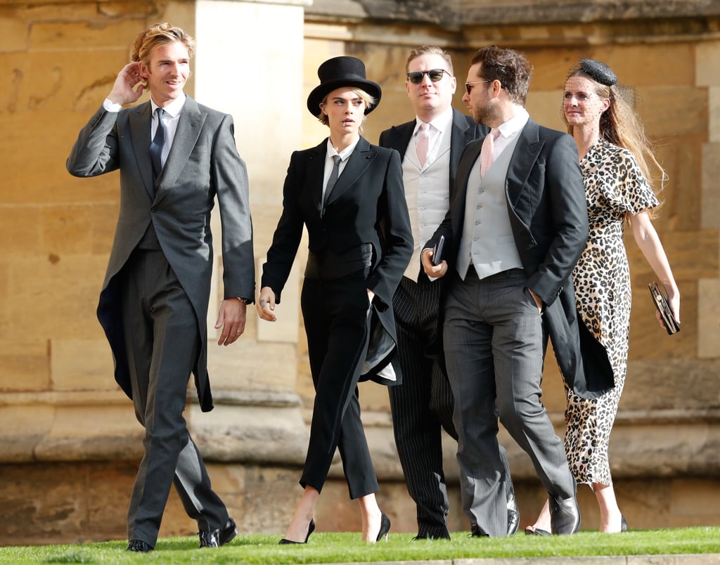 Cara Delevingne Suit at Princess Eugenie's Wedding 2018