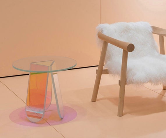 Iridescent Acrylic Side Table