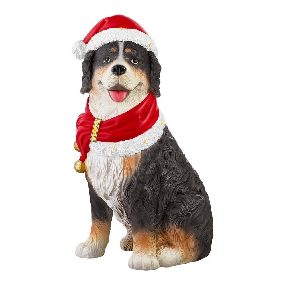 Home Depot 2.5 Ft. Bernese Mountain Dog Holiday Porch Greeter with LED Lights