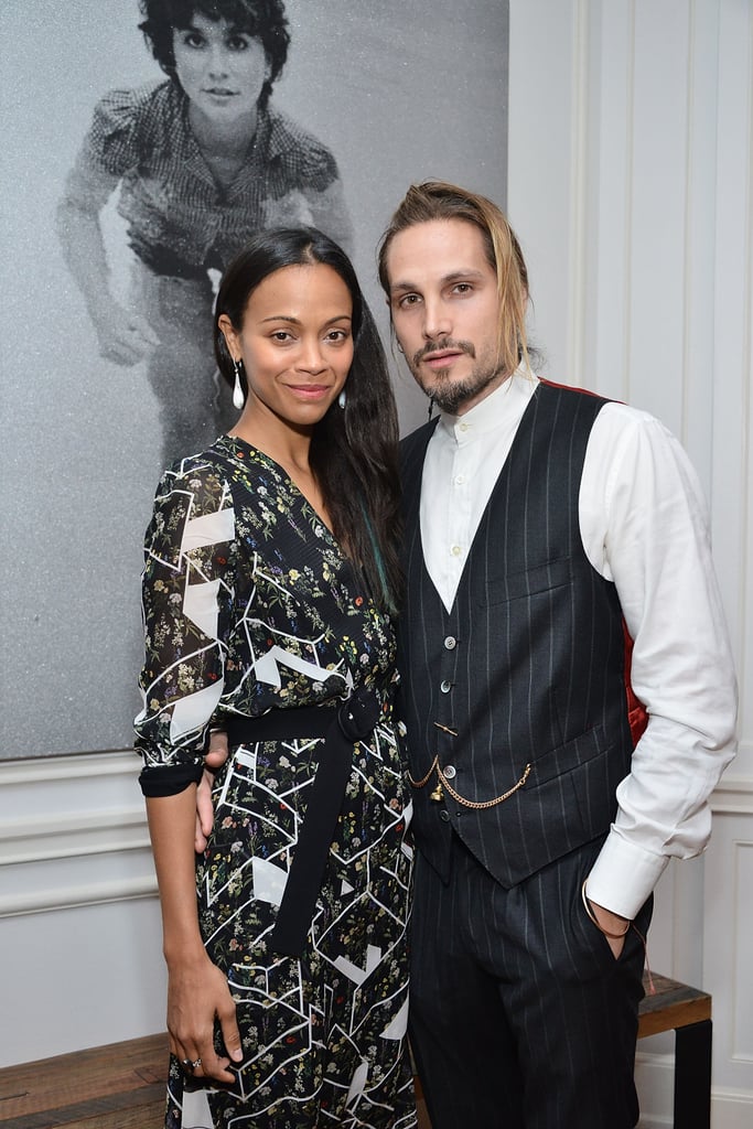 Zoe Saldana and Marco Perego at an Art Event in Los Angeles