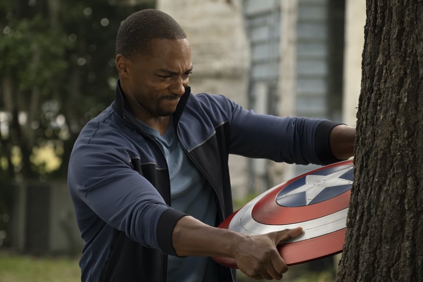 THE FALCON AND THE WINTER SOLDIER, Anthony Mackie as Sam Wilson, (Season 1, ep. 101, aired Mar. 19, 2021). photo: Chuck Zlotnick / Disney+/Marvel Studios / Courtesy Everett Collection