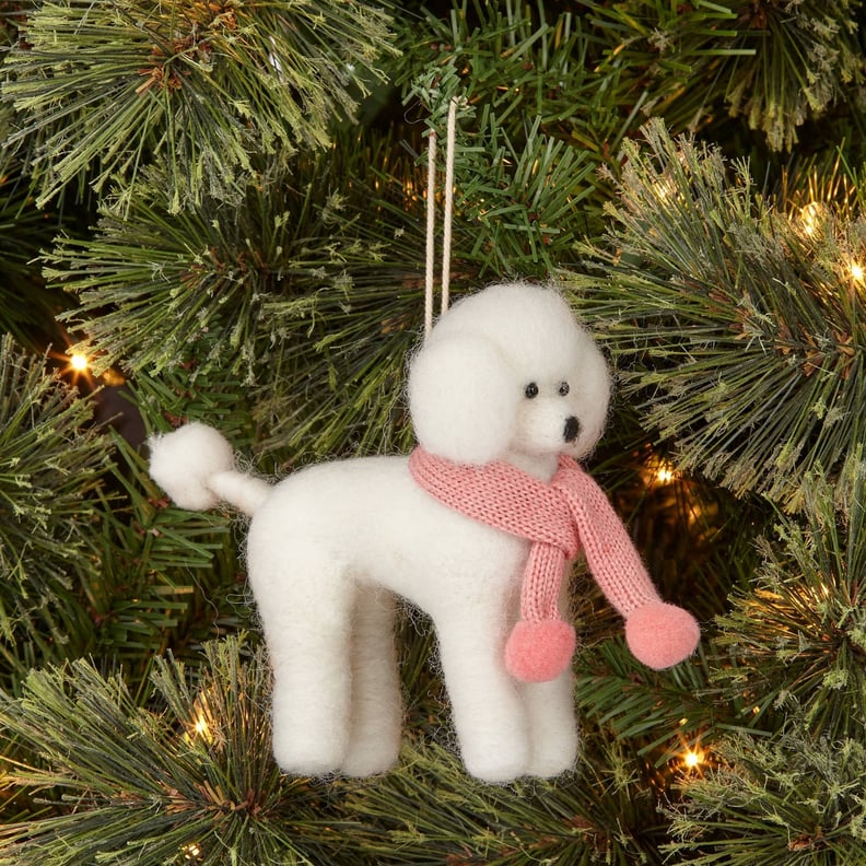 An Adorable Ornament: Wondershop Poodle with Scarf Christmas Tree Ornament