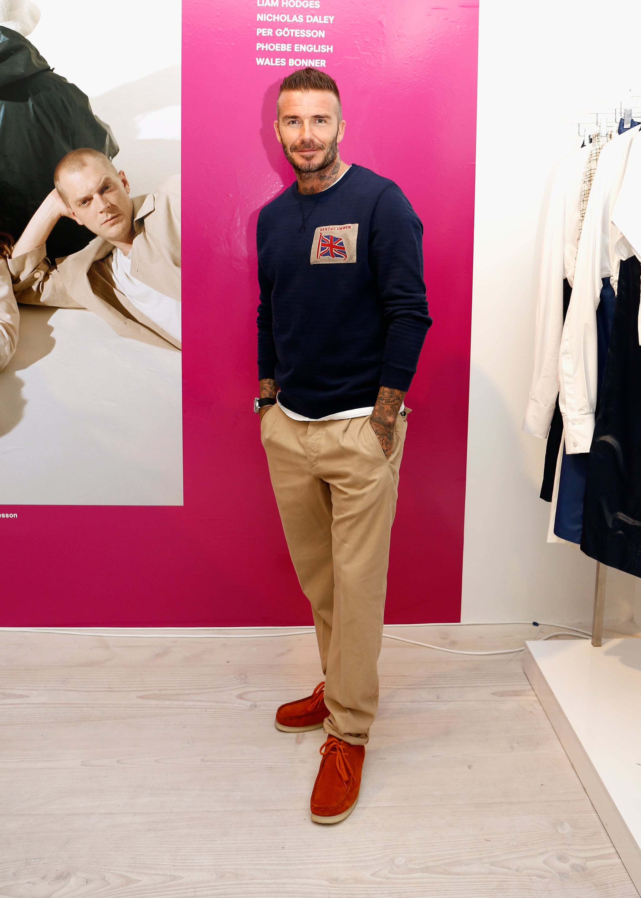 David Beckham at London Fashion Week Men's 2018