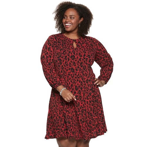 Suite 7 Plus Size Bishop Sleeve Fit & Flare Dress