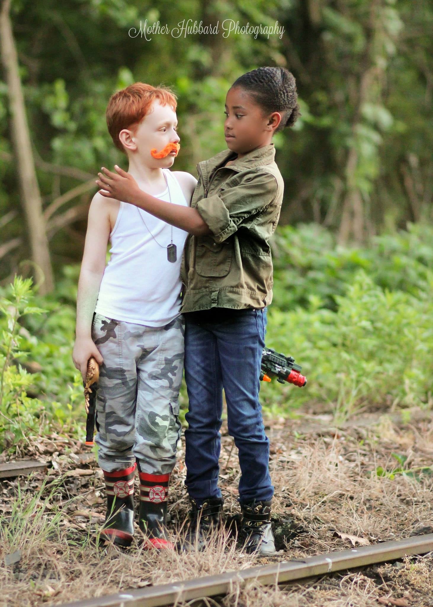 Abraham Ford and Sasha Williams | The Walking Dead Reenacted by Children Is  Both Horrifying and Hilarious | POPSUGAR Family Photo 3
