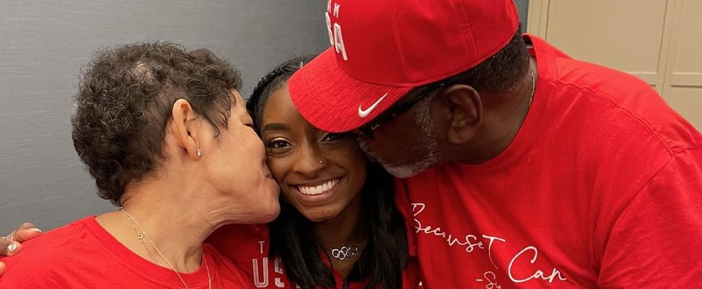 Simone Biles's Parents Show Off Their Support in Matching Shirts, but Her Caption Is the Sweetest