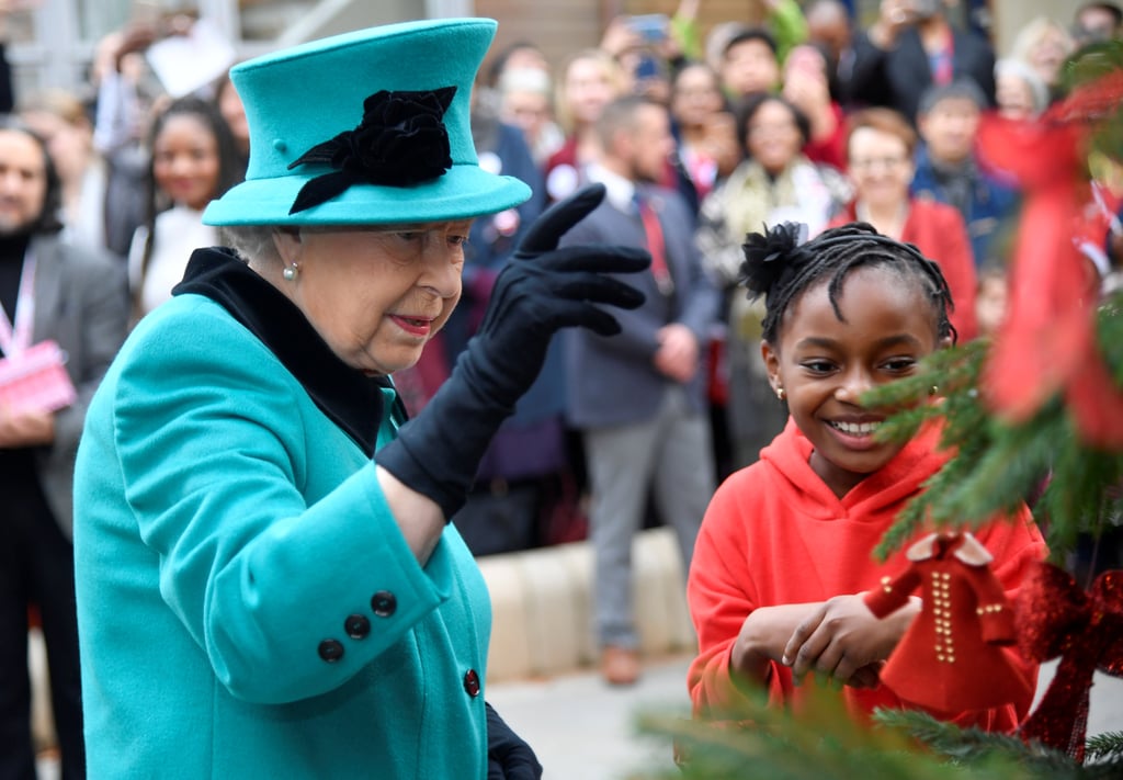 Queen Elizabeth II at Coram Charity in London December 2018