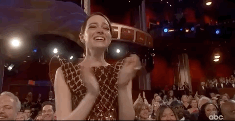 Emma Stone's Reaction to Olivia Colman's Oscar Win 2019
