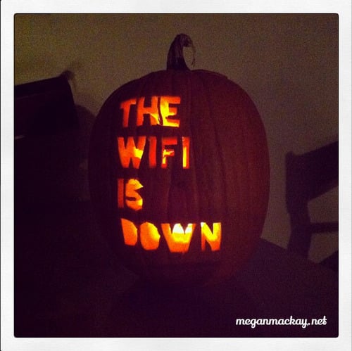"The WiFi Is Down" Pumpkin