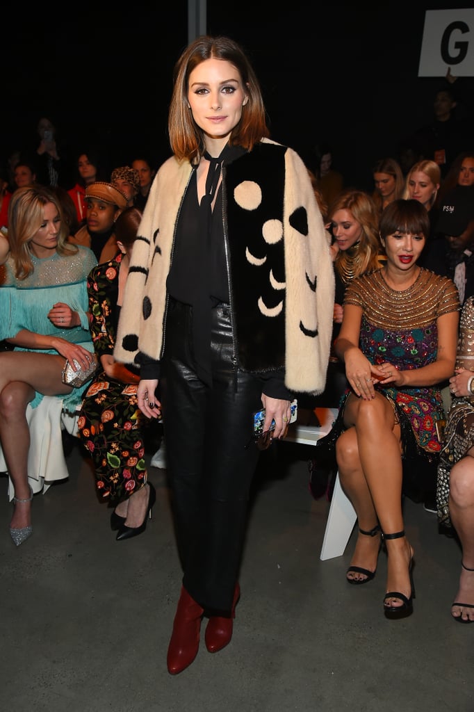 Olivia's the master of draping her jacket over her shoulders.