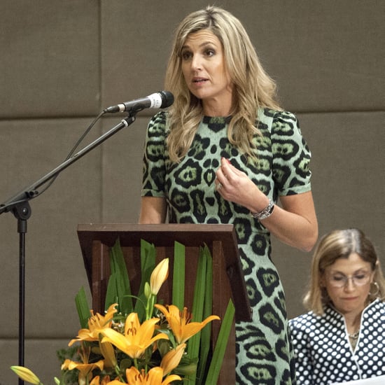 Queen Maxima's Givenchy Leopard Print Dress Oct. 2016
