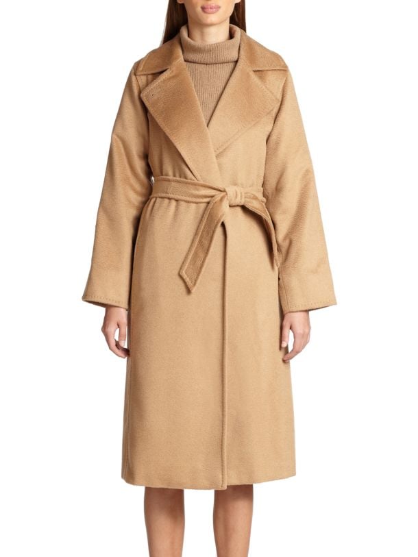 Max Mara Manuel Camel Hair Wrap Coat