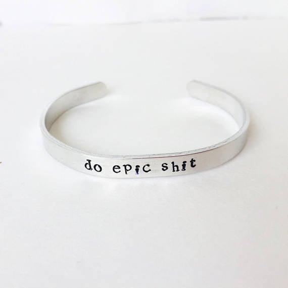 Hand Stamped Cuff Bracelet