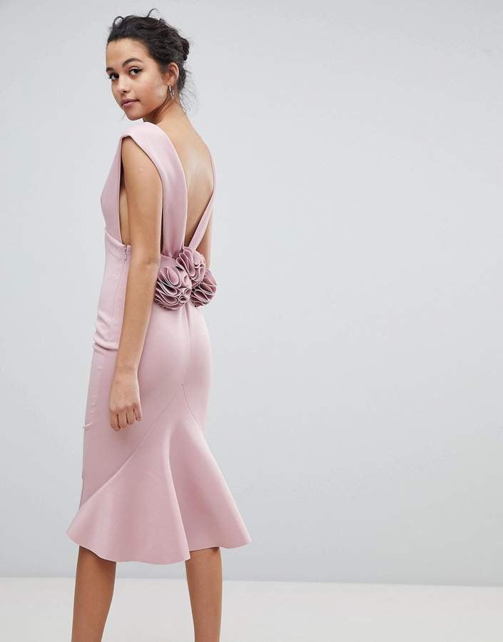 ASOS Deep Plunge Corsage Dress