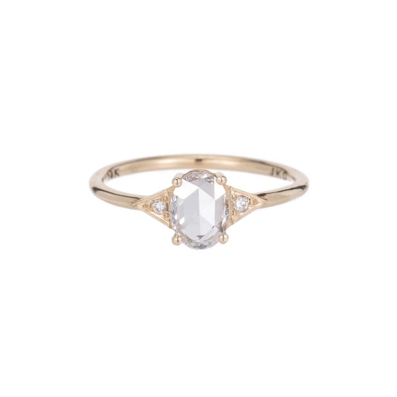Jennie Kwon Designs Rose Cut Diamond Oval Deco Ring ($3,920)