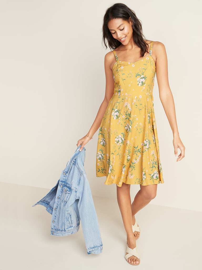 Old Navy Printed Fit & Flare Cami Mini Dress