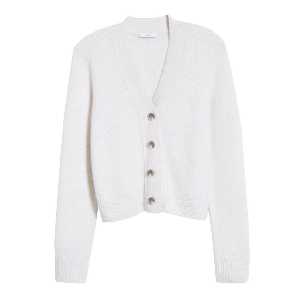 Vince Shrunken Fit Button Front Cashmere Cardigan