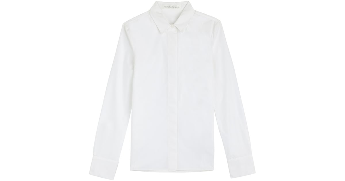 Victoria Beckham Denim Cotton Shirt ($370) | Zendaya Wearing a Suit at ...