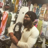 Jason Momoa Hugs a Skateboard With Lisa Bonet's Face on It, Naturally