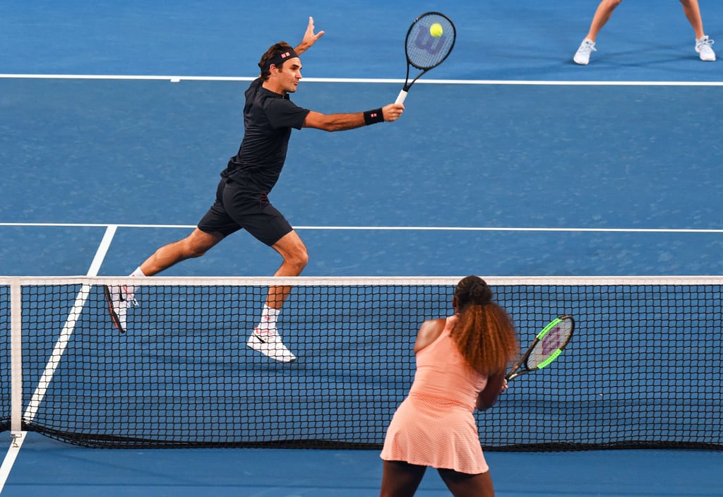Serena Williams and Roger Federer Mixed Doubles Match 2019 ...