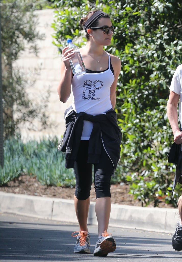 Lea Michele | Celebrities Working Out Outside in LA | POPSUGAR Fitness