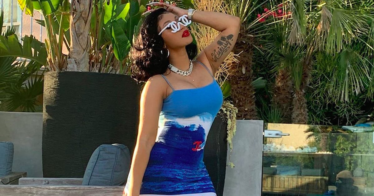 Cardi B Wearing Vintage Chanel and a Tiffany Blue Birkin Bag