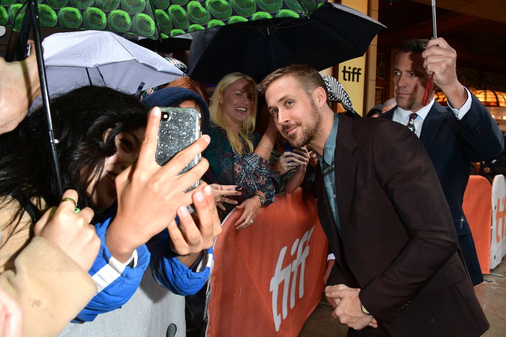 Ryan Gosling Promoting First Man Pictures