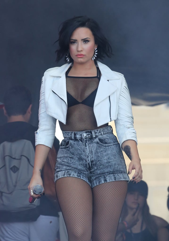 Demi Lovato See-Through Top iHeartRadio Festival 2015