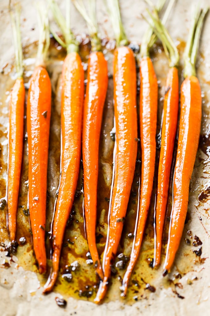 Browned Butter Maple Sage Roasted Carrots