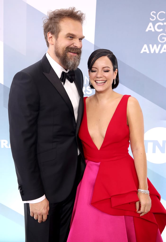 David Harbour and Lily Allen at the 2020 SAG Awards
