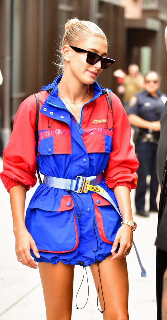 Hailey Baldwin's Colourblock Heron Preston Jacket