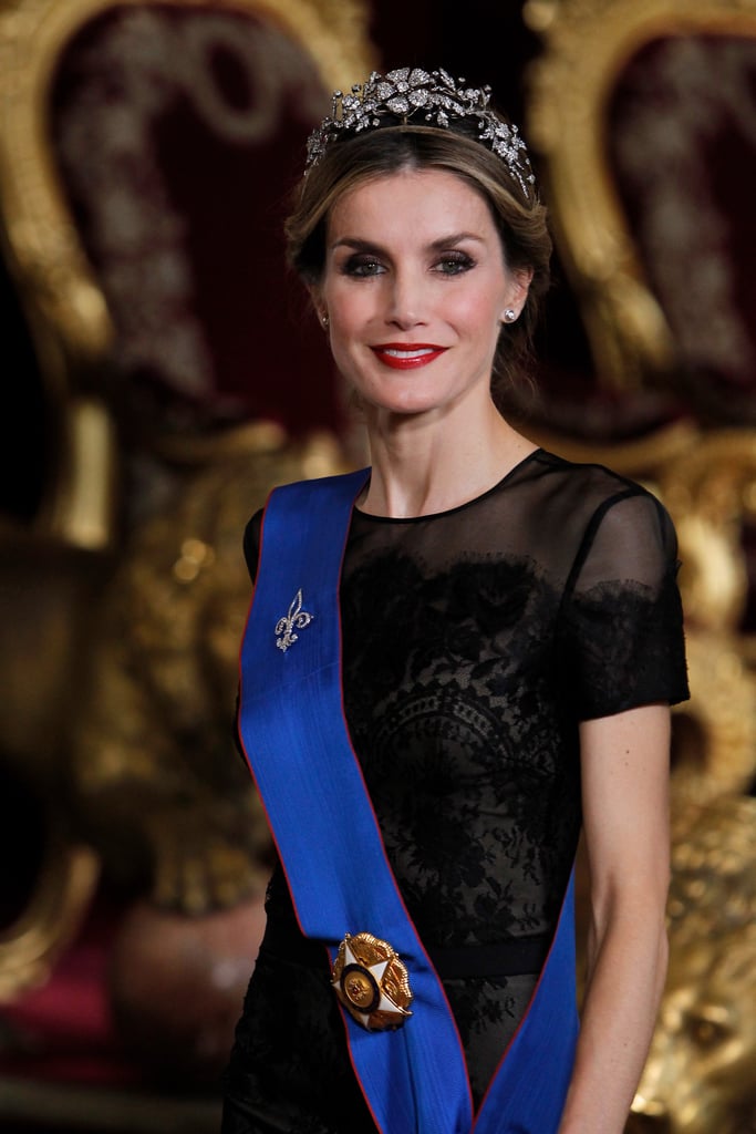 Queen Letizia at Chilean State Dinner 2014 | Photos
