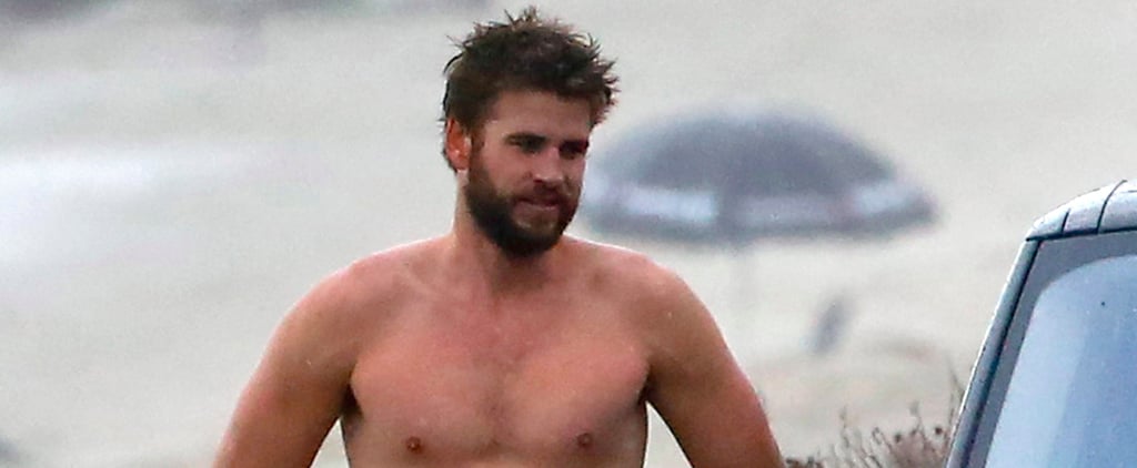 Liam Hemsworth Surfing in Malibu October 2016