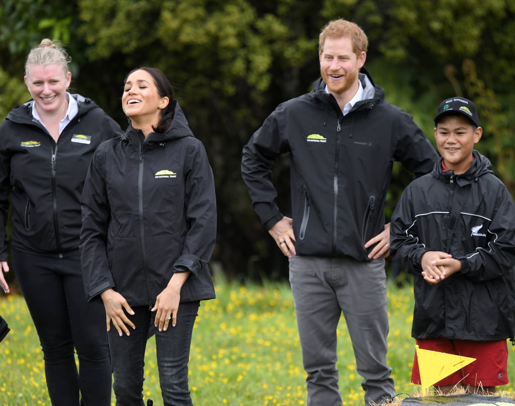 Prince Harry and Meghan Markle Toss Rainboots in New Zealand