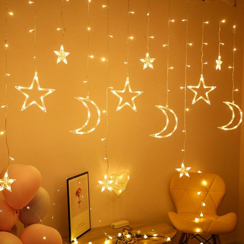 Star-Moon String Lights Curtain