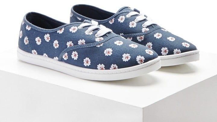 Forever 21 Floral Print Canvas Sneakers