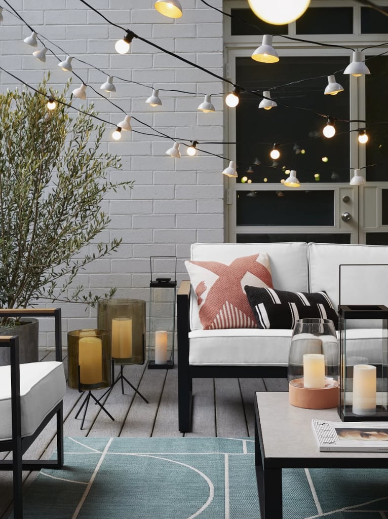 Get the Look: Glass Outdoor Lantern Black Stand