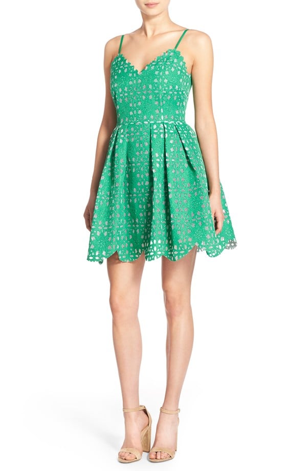 Soloiste Bonded Lace Skater Dress ($88)
