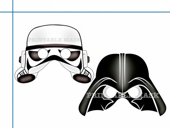 Darth Vader and Stormtrooper masks