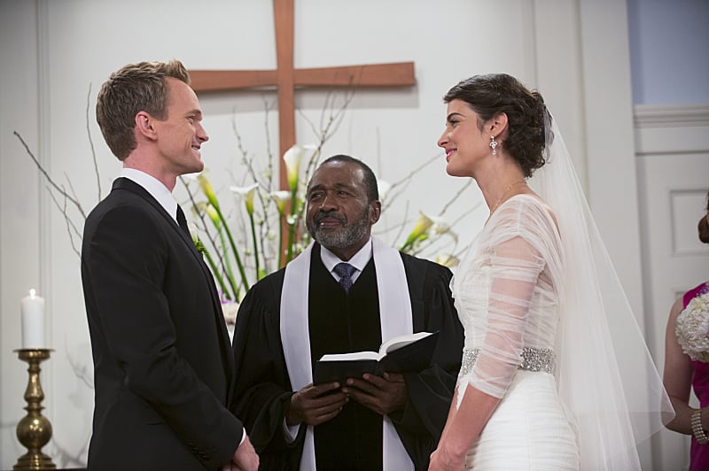 After some cold feet, the couple gazes lovingly at each other.