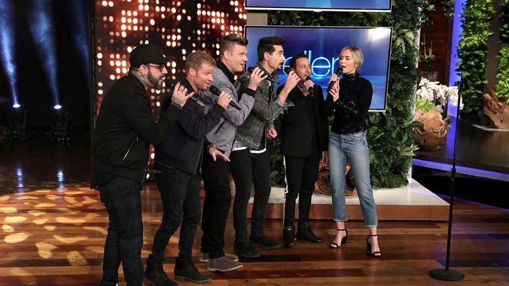 Emily Blunt Sang With the Backstreet Boys