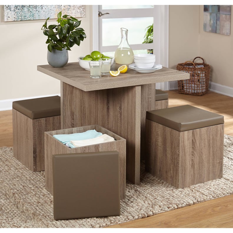 5-Piece Baxter Dining Set With Storage Ottoman